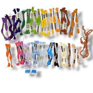 DMC Mouline Special Embroidery Floss 46+ Lot Assorted Colors Cross Stitch